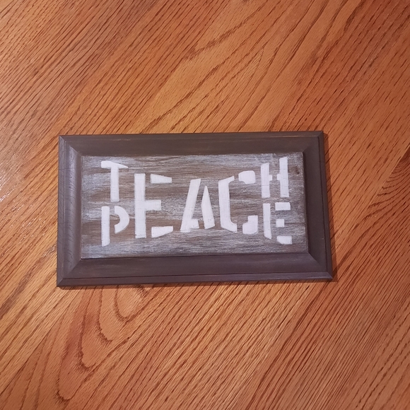 Other - Hand Painted "Teach Peace" Sign